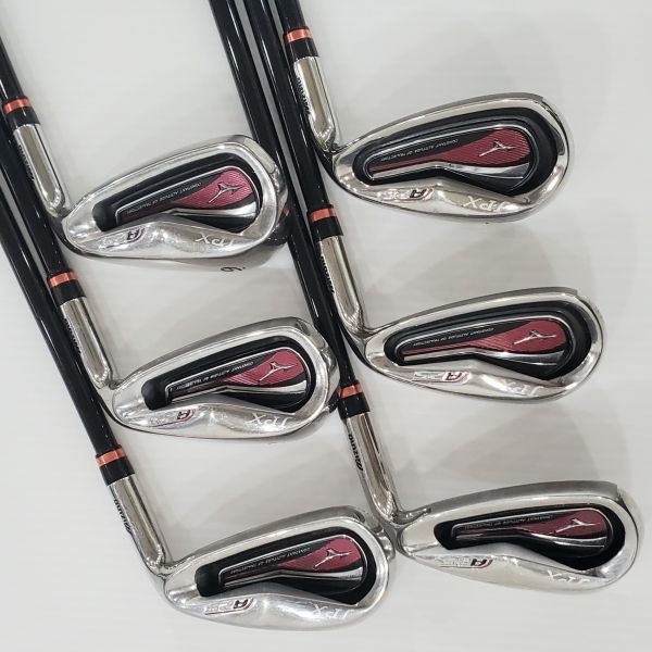 二手美品 女生 女用Mizuno JPX A25 7-S(共6支)鐵桿組 搭配QUAD 50 L桿身 