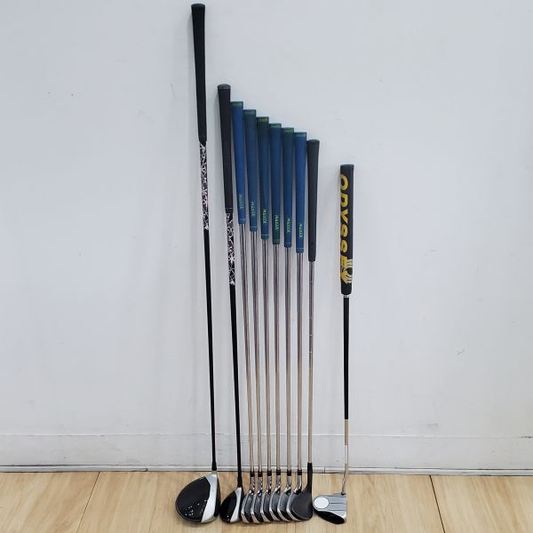 二手美品TaylorMade M4 9.5°/22° 開球木桿/4號小雞腿 搭配FUBUKI ᴛᴍ𝟧/ᴛᴍ𝟨 52/57 SR/R桿身+RSi𝟣 5-P(共6支)鐵桿組 搭配KBS ᴄ-ᴛᴀᴘᴇʀ𝟫𝟢 95 S桿身+Callaway JAW ꜰᴜʟʟ ᴛᴏᴇ ·R· 54/12°挖起桿 搭配Dynamic Gold 𝖲𝗉𝗂𝗇𝗇𝖾𝗋 𝖵𝖲𝖲 115 S桿身+ODYSSEY R-BALL STROKE LAB 34"推桿 搭配全新腳架式球袋 