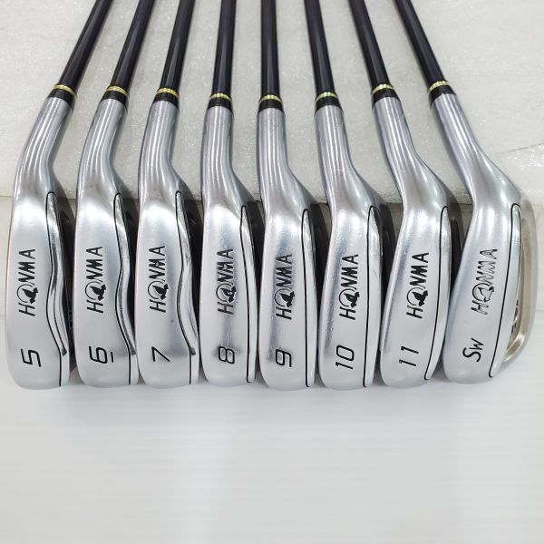 二手美品HONMA BERES MG803 5-S(共8支)鐵桿組 搭配ARMRQ ᴜᴅ𝟧𝟦 ** 54 R桿身 