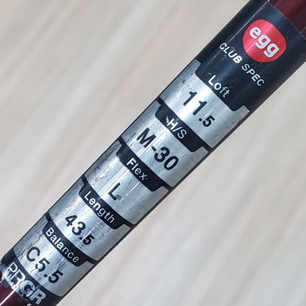 二手美品 女生 女用PRGR egg 11.5°開球木桿 搭配IMPACT-SPEC M-30 38 L桿身 