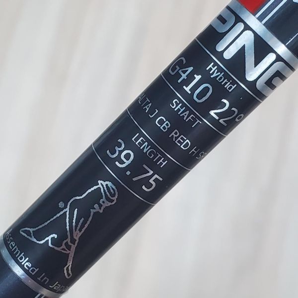 二手美品PING G410 22° 4號小雞腿 搭配ALTA J CB ʀᴇᴅ 55 SR桿身 