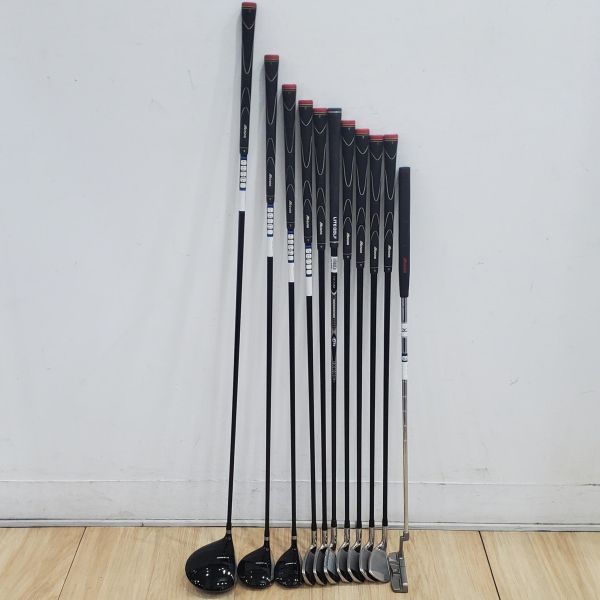 二手品Mizuno T-ZOID RV-01 10.5°/19°/24° 開球木桿/4號球道木桿/小雞腿/5-6,8-56°(共6支)鐵桿組 搭配原廠 58/63/63/65 R桿身+ʀᴠ 𝟣𝟢𝟩 34"推桿 搭配二手Mizuno T-ZOID球袋 