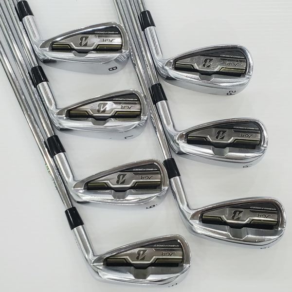 二手美品BRIDGESTONE JGR ʜʏʙʀɪᴅ ꜰᴏʀɢᴇᴅ 5-P𝟤(共7支)鐵桿組 搭配N.S.Pro Zelos 8 84 R桿身 