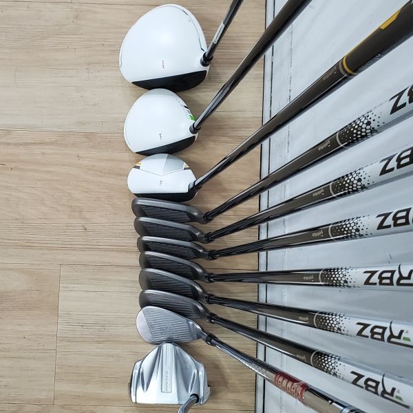 二手美品TaylorMade R11s 9°開球木桿+RBZ(ʀᴏᴄᴋᴇᴛʙᴀʟʟᴢ) 15° 3號球道木桿+ꜱᴛᴀɢᴇ2 ᴛᴏᴜʀ 𝟦 21.5° 4號小雞腿+RBZ 5-P(共6支)鐵桿組+Titleist BV ꜱᴘɪɴ ᴍɪʟʟᴇᴅ ᴠᴏᴋᴇʏ ᴅᴇꜱɪɢɴ SM54·10 54/10°挖起桿+MacGregor MACTEC ɴᴠG ɴᴠɢᴀɪʀ𝟥+ is-5 34"推桿 搭配全新球袋 