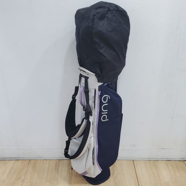 二手超美品 女生 女用PING GLe2 11.5°/19°/26° 開球木桿/3號球道木桿/5號小雞腿/7-S(共5支)鐵桿組 搭配ULT240 J 37/35/40/38 L桿身+SHEA 33"推桿 搭配二手超美品PING腳架式球袋 