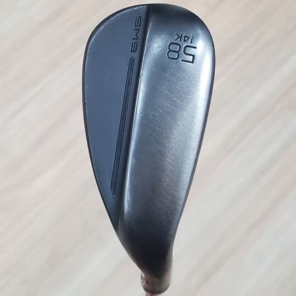 二手超美品Titleist SM9 ʙʟᴀᴄᴋ(黑武士版) 58/𝟣𝟦ᴋ°挖起桿 搭配Dynamic Gold S200 129 W桿身 