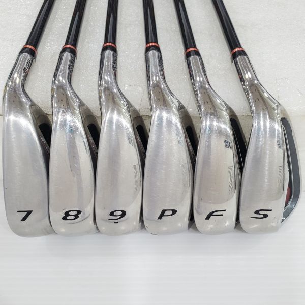二手美品 女生 女用Mizuno JPX A25 7-S(共6支)鐵桿組 搭配QUAD 50 L桿身 