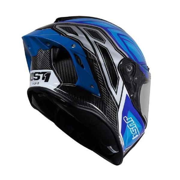 J-GPR INSTINCT BLUE JUST1 J-GPR 碳纖維 全罩帽 賽道帽 競技帽 通過FIM 輕量化 EPP緩衝層 碳纖維內襯