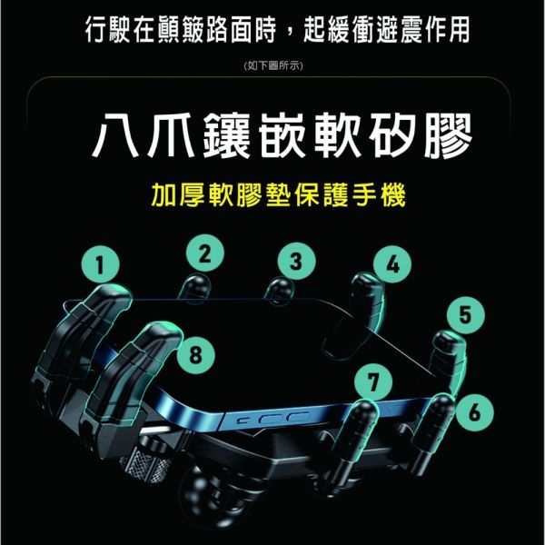 黑鷹ME26 摩托眼 黑鷹ME26 機車專用 減震 加強防盜 手機支架-後視鏡款 (適用5.4~7.2吋,帶殼也可以安裝)