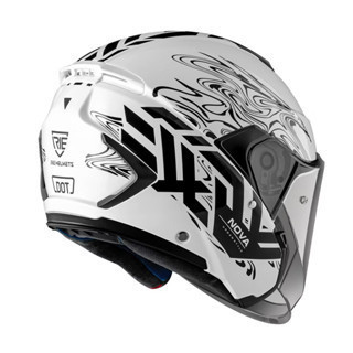 【極度風速】iRiE 3/4安全帽《NOVA 3.0》 ─ Transit BL12 白/黑 