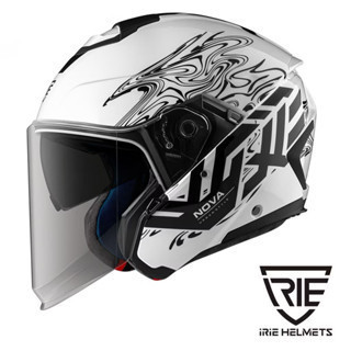 【極度風速】iRiE 3/4安全帽《NOVA 3.0》 ─ Transit BL12 白/黑 