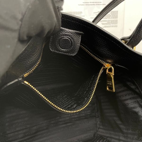 【全新閒置品】【12期0利率】PRADA 防刮牛皮磁扣托特包 