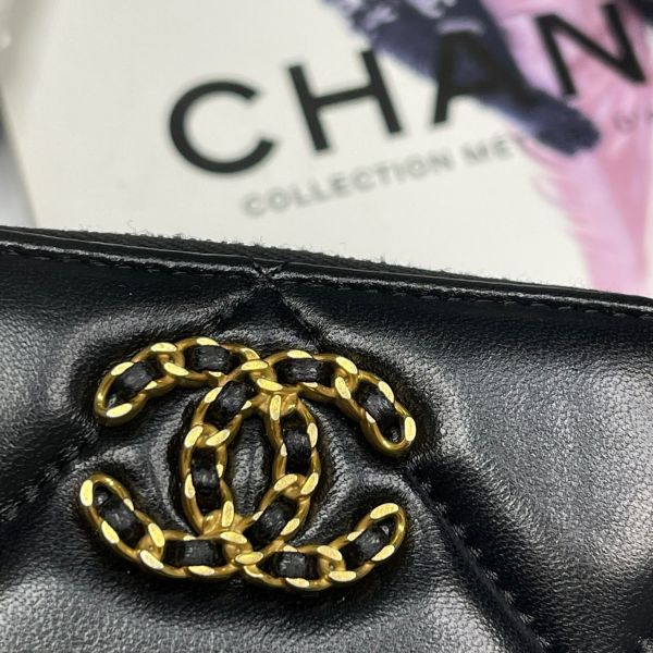 【12期0利率】CHANEL 19 拉鍊零錢包【23年台灣購證】【9成新】 