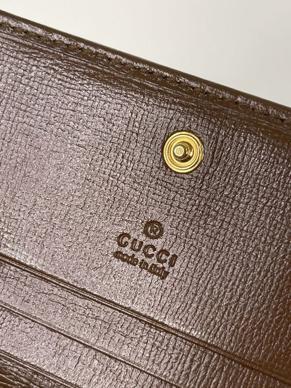 【分期0利率】GUCCI1955 馬銜扣老花4卡零錢短夾【95成新】 
