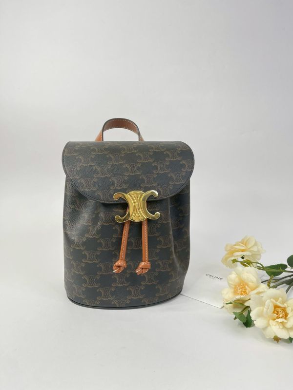 【99成新】CELINE BONNIE標誌印花背包 