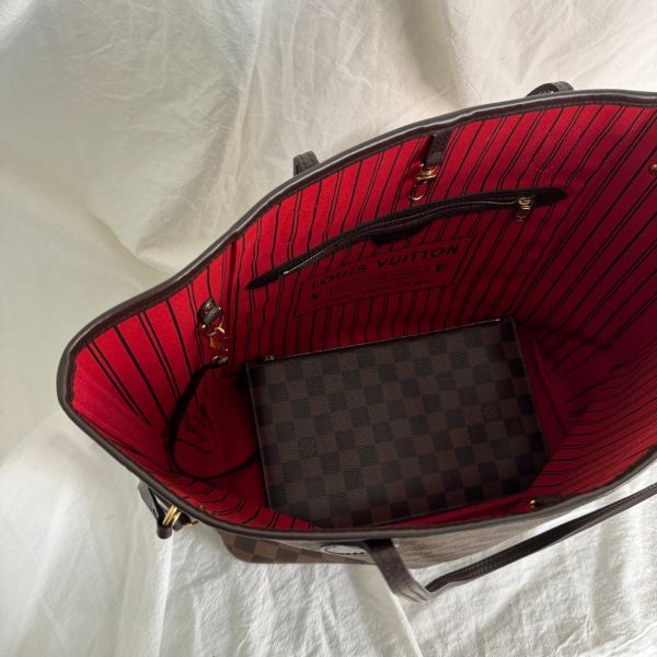 【9成新】【12期0利率】LV 棋盤格NEVERFULL MM 