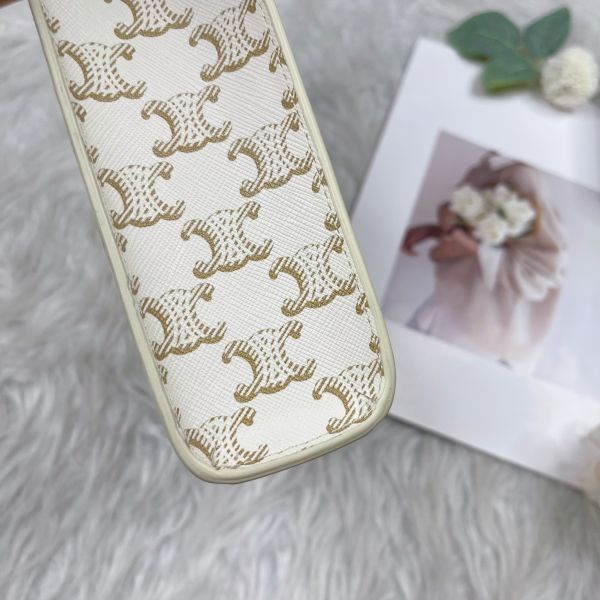 【12期0利率】CELINE 白色老花迷你琴譜包【全新閒置】 