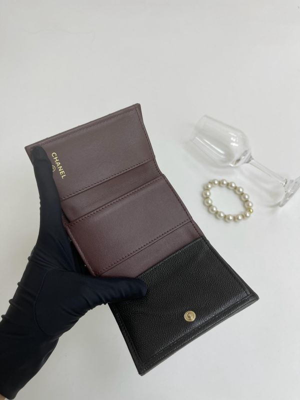 【95成新】CHANEL  COCO迷你雙層三折短夾 
