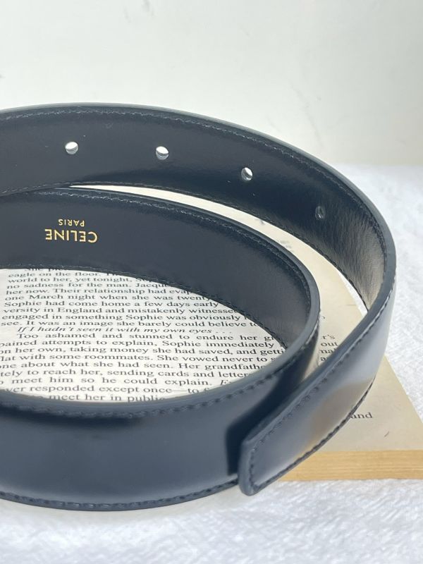 【分期0利率】CELINE 凱旋門皮帶 25MM【9成新】 