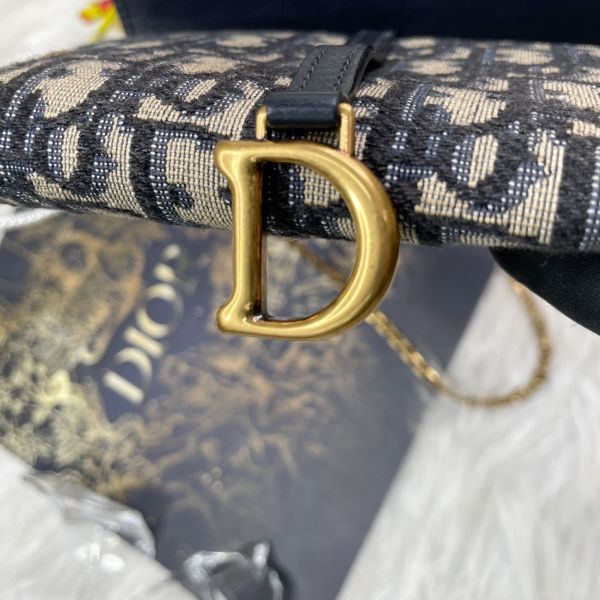 【12期0利率】DIOR Saddle長型鏈帶銀包【9成新】 