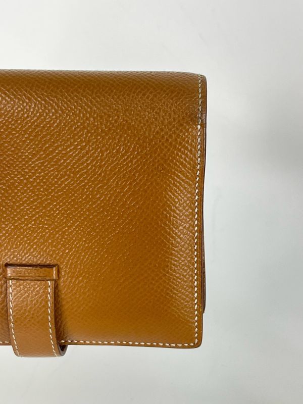 【分期0利率】HERMES BEARN 短夾金棕銀【9成新】 