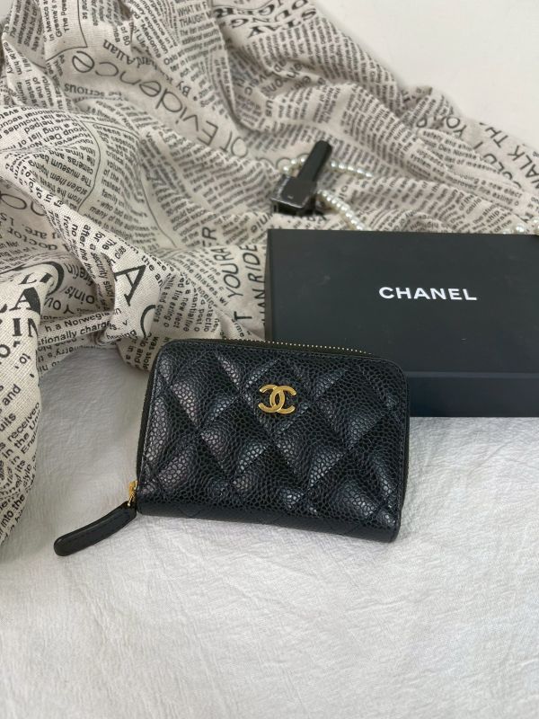 【分期0利率】CHANEL COCO經典牛皮拉鍊零錢包【99成新】 