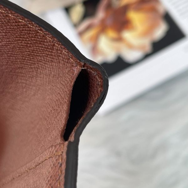 【12期0利率】LV Victorine 老花三折短夾【95成新】 