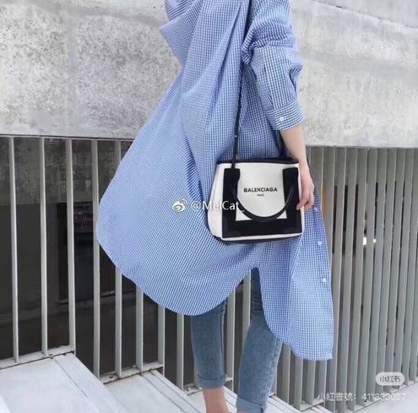 【分期0利率】Balenciaga Navy Cabas XS(背帶款)【9成新】 