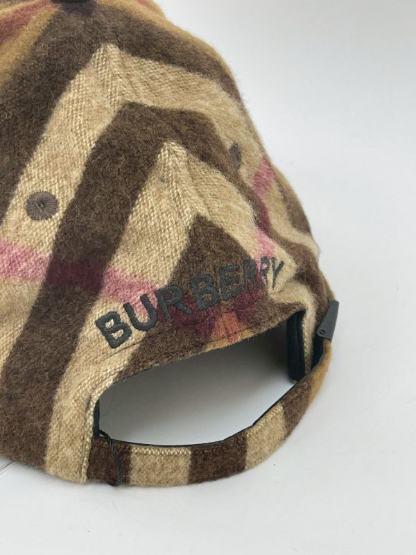 【95成新】BURBERRY 格紋羊毛棒球帽 