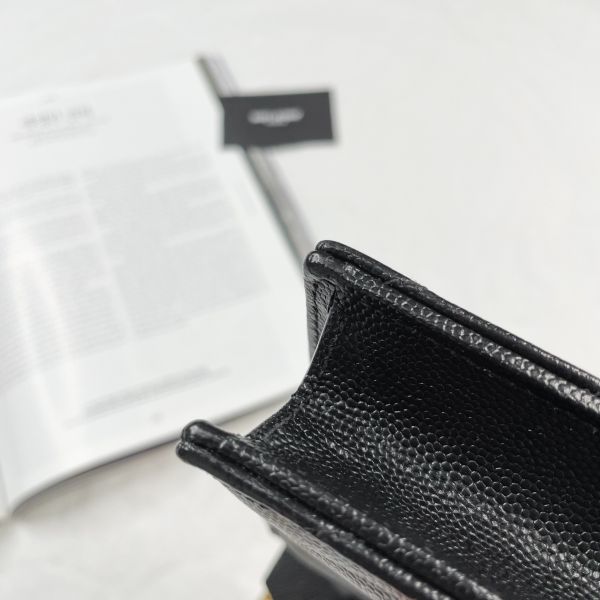 【12期0利率】YSL WOC 魚子醬鍊包黑金 19.5CM【95成新】 