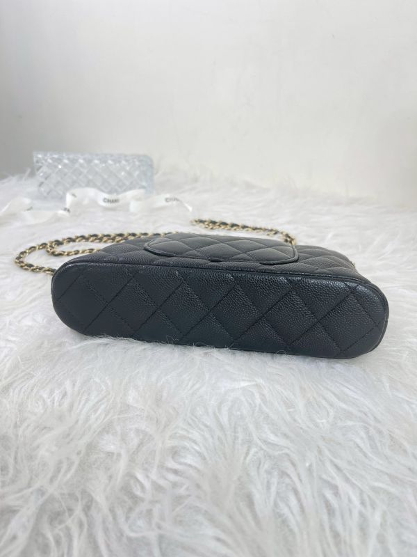 【分期0利率】CHANEL 24A 顆粒牛皮貝殼包【99成新】 