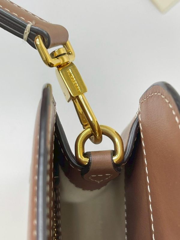 【95成新】BURBERRY 帆布拼皮革口袋包 