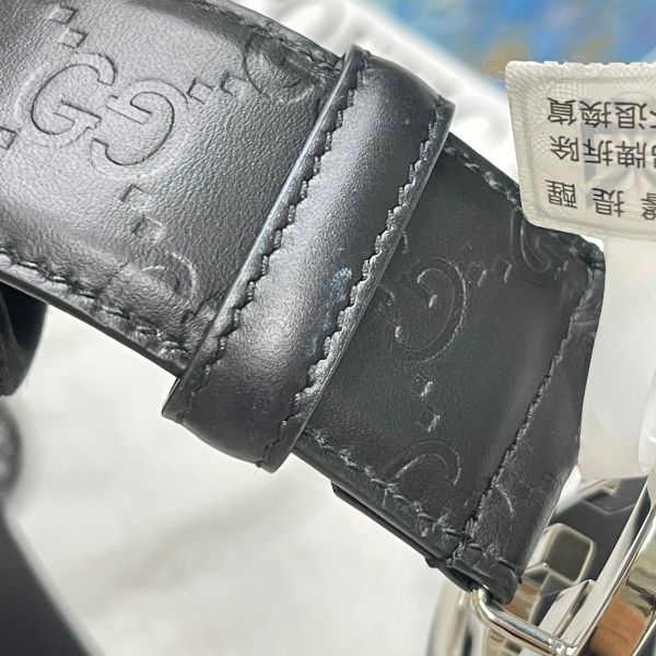 【12期0利率】GUCCI  Signature皮革皮帶 100CM【95成新】 