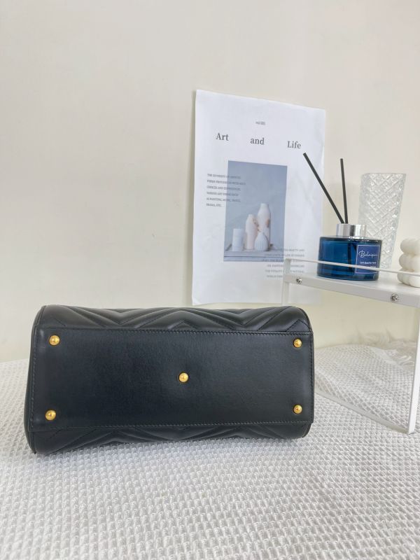 【分期0利率】GUCCI GG Marmont 絎縫牛皮手提兩用包【9成新】 