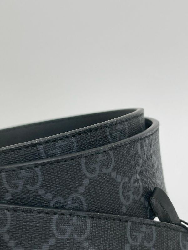 【95成新】GUCCI  Signature皮革皮帶 95CM 