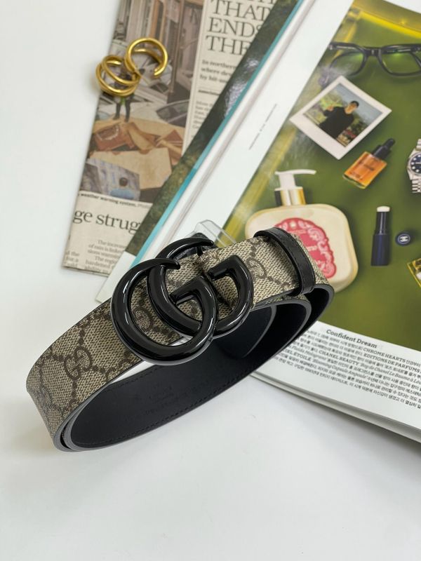 【全新品】GUCCI 雙G 3CM 皮帶 