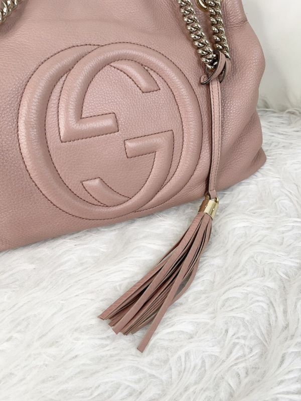 【分期0利率】GUCCI SOHO牛皮托特包【88成新】 