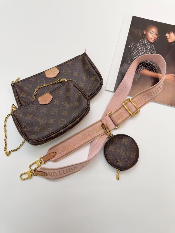 【9成新】LV 五合一麻將包 粉色 