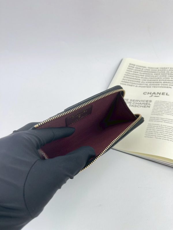 【未使用閒置品】CHANEL 經典L型拉鍊卡片夾 