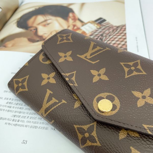 【12期0利率】【全新品】LV SARAH經典MONOGRA信封長夾 焦糖色【現金價 】 M62235