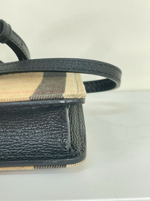 【分期0利率】BURBERRY HAMPSHIRE 格紋拚接皮革WOC 【9成新】 