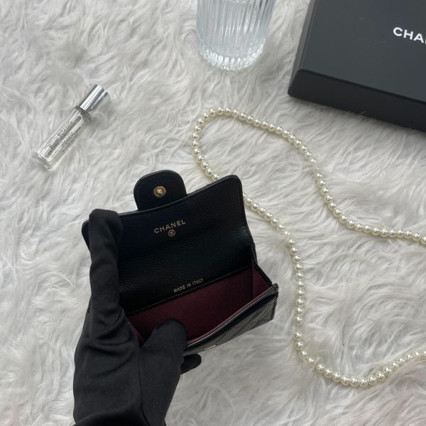 【12期0利率】CHANEL COCO 牛皮零錢卡包【99成新】 