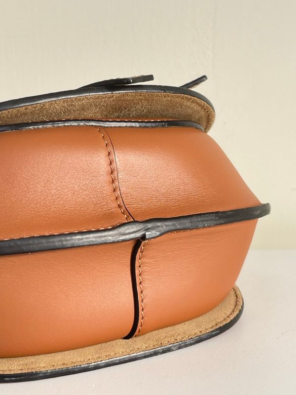 【分期0利率】LOEWE MINI GATE 雙層包 焦糖【92成新】 