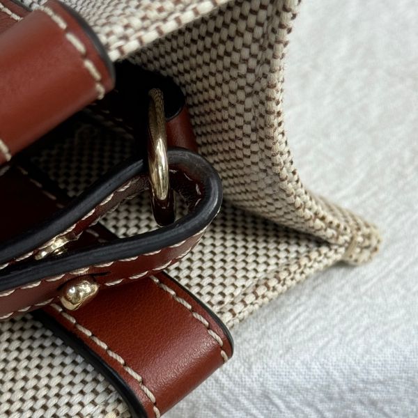 【12期0利率】Chloé 背帶款小號 Woody Tote Bag 焦糖色【95成新】 