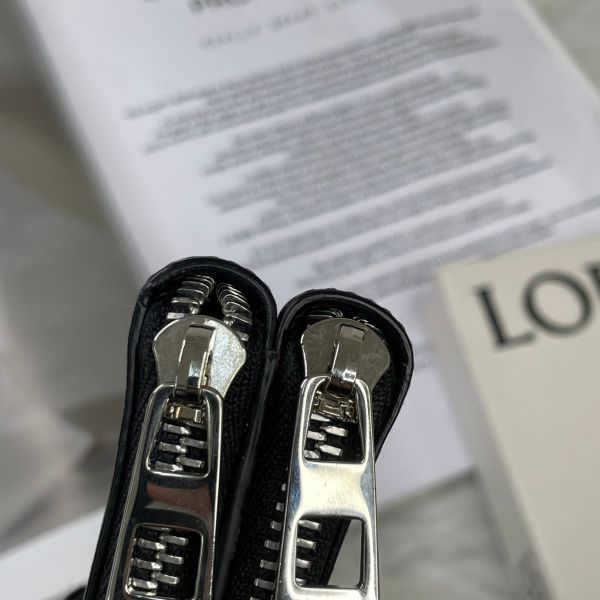 【12期0利率】LOEWE 雙層拉鍊零錢短夾【9成新】 