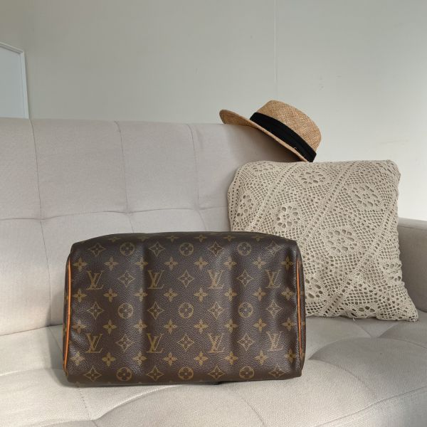 【12 期0利率】LV SPEEDY 30 經典Monogram手提波士頓包【9成新】 