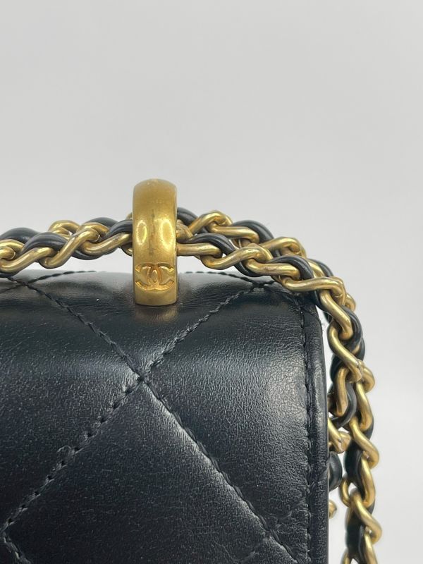 【95成新】CHANEL 雙金球口蓋包 