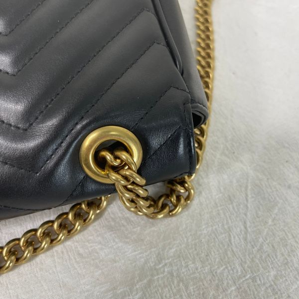 【12期0利率】GUCCI Marmont 小號肩背包【20年3月台灣購證】【95成新】 