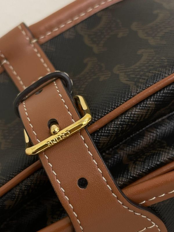 【95成新】CELINE Triomphe帆布中型Folco手袋 