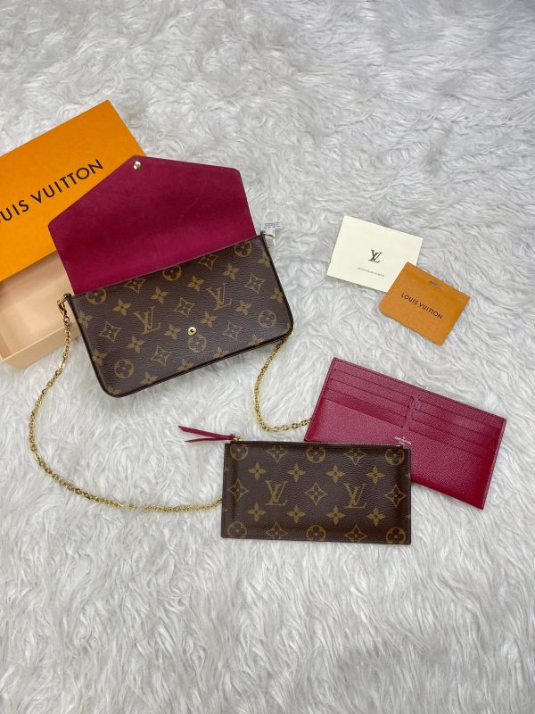 【分期0利率】 LV LV Félicie Pochette 舊款老花三合一 (非絨布內裡)【9成新】 